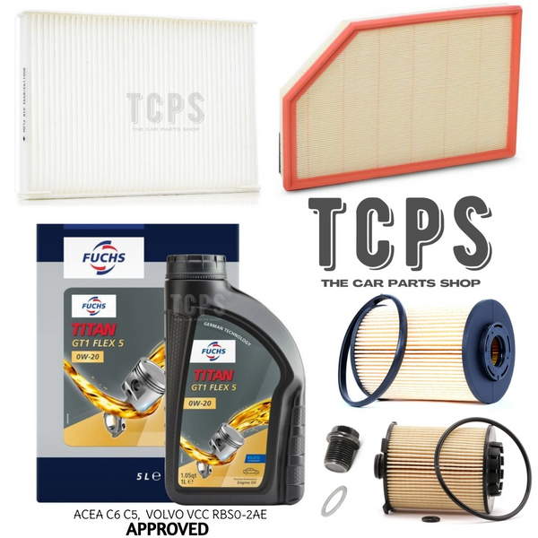 TO FIT VOLVO XC70 2.0 D4 COMPLETE SERVICE KIT FILTERS + 6L FUCHS 0W20 OIL
