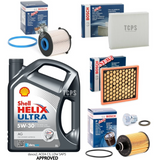 FITS VAUXHALL INSIGNIA 2.0 1.6 CDTI FULL BOSCH SERVICE KIT 5L SHELL HELIX