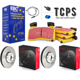 FOR BMW 540i G31 BREMBO FRONT DISCS 374MM EBC YELLOW STUFF PADS WITH SENSOR