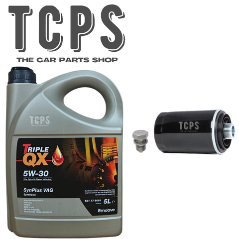 FOR SKODA OCTAVIA 2.0 TFSI MK2 SERVICE KIT 5L 5W30 + OIL FILTER AND SUMP PLUG
