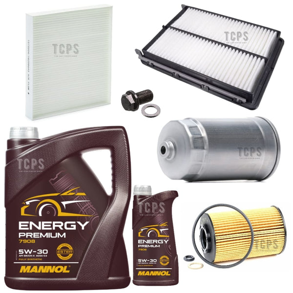 FOR KIA OPTIMA 1.7 CRDI MK2 FULL SERVICE KIT WITH 6L MANNOL