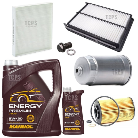 FOR KIA OPTIMA 1.7 CRDI MK2 FULL SERVICE KIT WITH 6L MANNOL