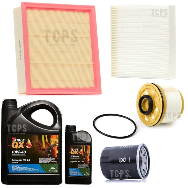 FOR ISUZU D-MAX 2.5 TD MK2 FULL SERVICE KIT 6L TRIPLE QX 10W40 ALL FILTERS NEW