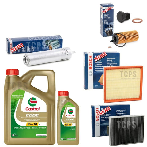 For BMW 320D LUXURY F31 FULL BOSCH SERVICE KIT WITH CASTROL EDGE 6L
