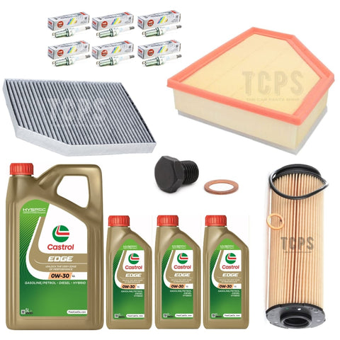 FOR BMW M340i 3.0 G20 COMPLETE SERVICE KIT WITH 8L CASTROL OIL & NGK SPARK PLUGS