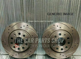 FOR VW EOS MK1 2.0 TDI 2006 FRONT DRILLED & GROOVED BRAKE DISCS 312MM