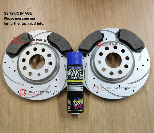 TO FIT AUDI A4 MK3 2004> COATED DRILLED & GROOVED REAR DISCS AND BRAKE PADS NEW