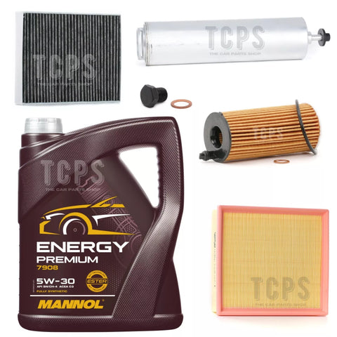 FOR BMW 320D F30 FULL SERVICE KIT 5L MANNOL AIR OIL FUEL POLLEN PLUG