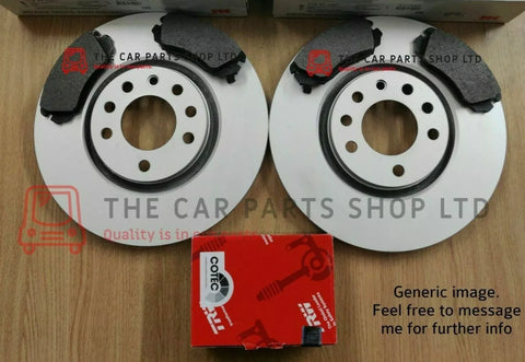 FOR AUDI A4 MK3 TDI S-LINE FULLY COATED REAR DISCS 255MM & TRW PADS PREMIUM OE