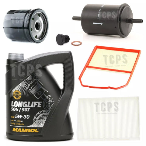 FOR VW UP 1.0 PETROL MK1 SERVICE KIT 5L 5W30 & AIR OIL CABIN FUEL SUMP PLUG