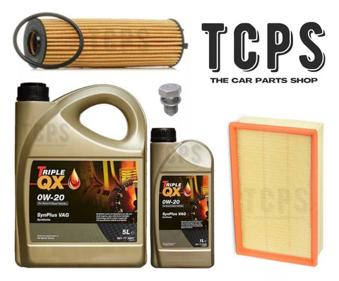 FOR VW PASSAT 2.0 TDI B8 MK7 SERVICE KI TRIPLE QX OIL 0W20 WITH AIR OIL FILTER