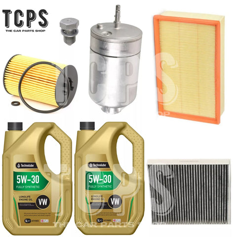 OIL AIR FUEL FILTER & 10L OIL TECHNOLUBE SERVICE KIT FOR VW CRAFTER 2.5 TDI
