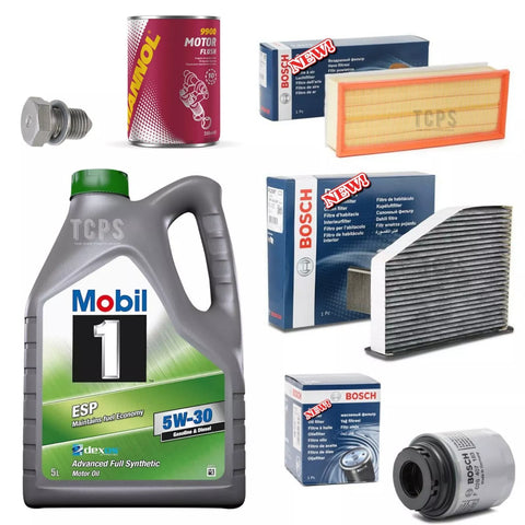 FOR VW SHARAN 1.4 1.8 PETROL 10-2015 MOBIL SERVICE KIT 5L MOBIL & BOSCH FILTERS