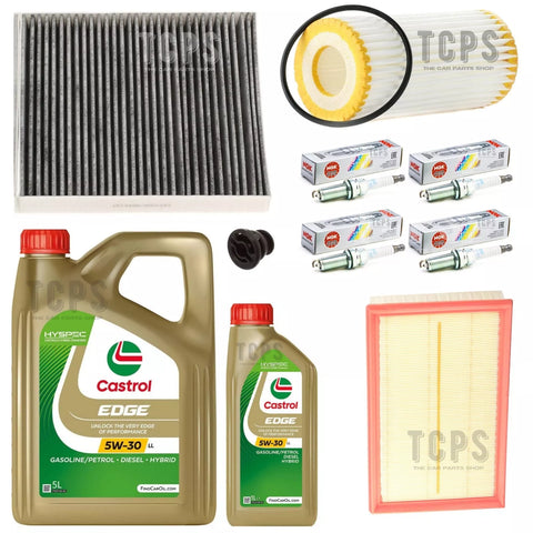 FITS VW GOLF GTI MK7 FULL SERVICE KIT 6L CASTROL EDGE & FILTERS & NGK PLUGS