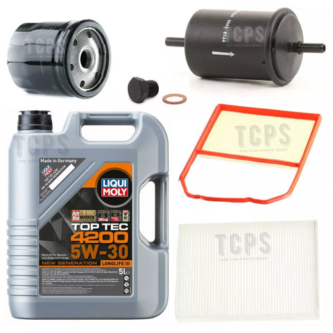 FOR VW UP 1.0 PETROL MK1 FULL SERVICE KIT WITH 5L LIQUI MOLY 5W30 LONGLIFE OIL