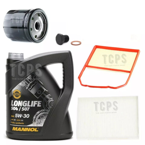 FOR VW UP 1.0 PETROL MK1 SERVICE KIT 5LTR MANNOL 7715 & AIR OIL POLLEN PLUG