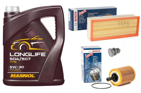 FOR VW TIGUAN 2.0 TDI MK1 (5N) BOSCH SERVICE KIT WITH MANNOL 7715 504-507