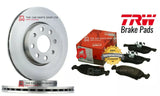 FOR VAUXHALL CORSA E 1.2 14-17 FRONT BRAKE DISCS AND TRW BRAKE PADS (257MM)