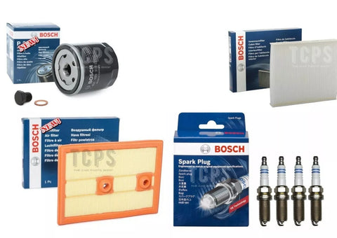 FOR VW POLO 1.2 TSI MK5 FULL BOSCH FILTER SERVICE KIT AIR OIL CABIN SPARK PLUGS