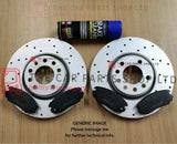 FOR AUDI A4 2.0 TDI DRILLED REAR BRAKE DISCS 300MM AND PADS OE QUALITY