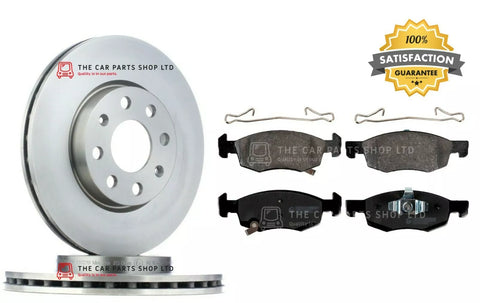 FRONT BRAKE DISCS AND PADS FOR VAUXHALL CORSA E 1.2 MK4 OE QUALITY