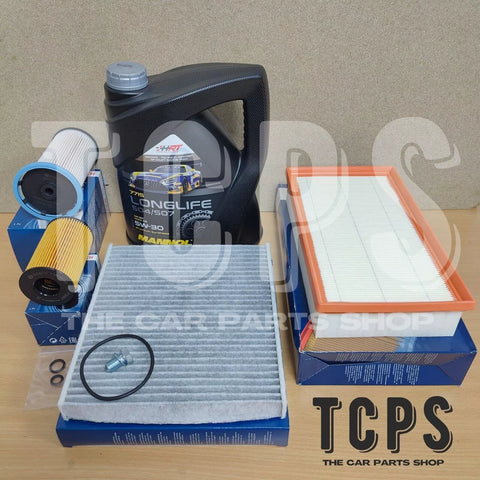 FOR VW BEETLE 2.0 TDI 14-18 BOSCH FILTERS AIR OIL CABIN FUEL SERVICE KIT 7715 5L