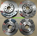 FOR AUDI A3 S3 TFSI QUATTRO 8P MK2 FRONT & REAR GROOVED / SLOTTED DISCS & PADS