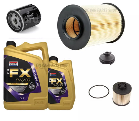FITS FORD FOCUS 2.0 ST-3 TDCI MK3 SERVICE KIT 6L 0W30 & FUEL OIL AIR PLUG