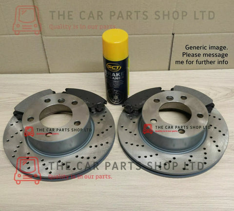 FOR AUDI S3 2.0 8V MK3 2012> CROSS DRILLED FRONT DISCS & BRAKE PADS 340MM
