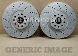 FOR VW GOLF R MK7 2013 2 X DRILLED FRONT BRAKE DISCS 340MM BRAND NEW
