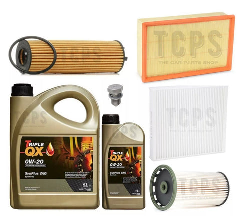 FOR VW CADDY C20 TDI MK4 FULL SERVICE KIT INC 6L TRIPLE QX OIL & ALL FILTERS