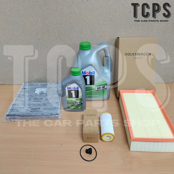 TO FIT VW TIGUAN 2.0 TSI MK2 16-20 OEM FILTERS SERVICE PACK & 6L MOBIL1 5W30 OIL