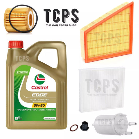 FOR VW POLO MK5 1.2 SERVICE PACK INC 4L CASTROL OIL & ALL FILTERS + SUMP PLUG