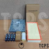 FITS VW GOLF 2.0 GTI MK7 MK7.5 OEM GENUINE SERVICE PACK & PLUGS BOSCH X4 & SUMP