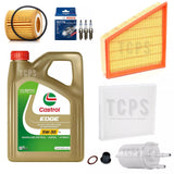 FOR VW POLO MK5 1.2 FULL SERVICE KIT 4L CASTROL OIL & ALL FILTERS & SPARK PLUGS