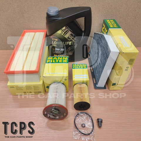FOR VW TIGUAN 2.0 TDI 5N 2007-18 MANN FILTERS SERVICE PACKAGE WITH 5L ENGINE OIL