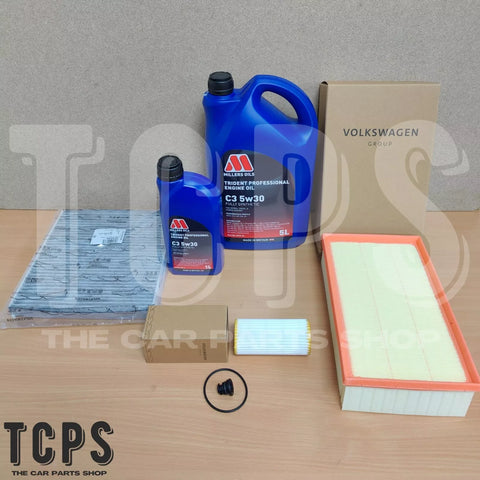 FOR VW GOLF GTI MK8 2021+ 6L MILLERS MOTOR OIL AND GENUINE FILTER SERVICE KIT