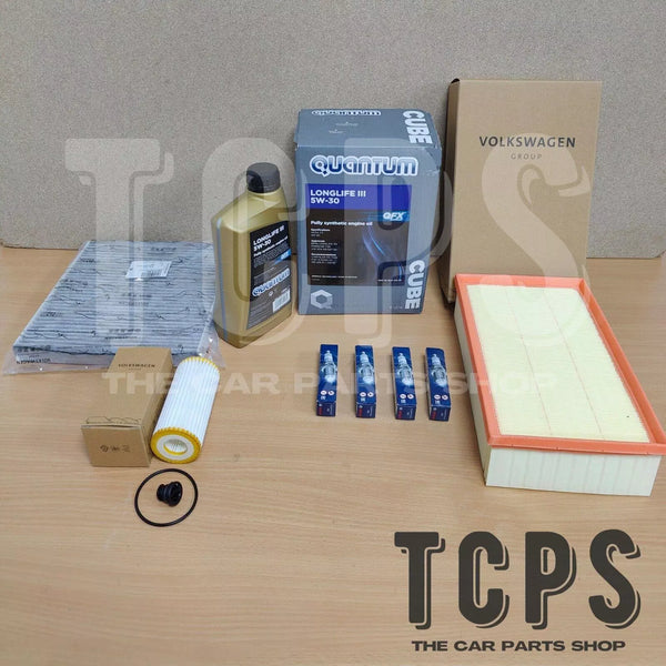FOR VW GOLF R 2.0 TSI PETROL MK7 2013+ GENUINE SERVICE KIT BOSCH PLUGS & QUANTUM