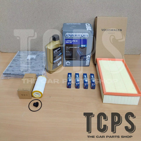 FOR VW GOLF R 2.0 TSI PETROL MK7 2013+ GENUINE SERVICE KIT BOSCH PLUGS & QUANTUM