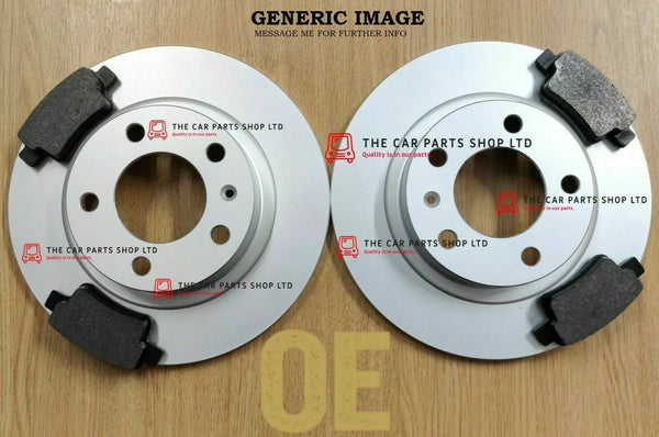 FULLY COATED REAR BRAKE DISCS AND PADS FOR AUDI A3 2.0 TDI MK2