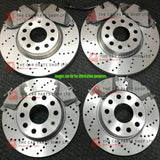 FOR FORD S-MAX 2.2 TCI MK1 TITANIUM DRILLED FRONT REAR BRAKE DISCS & PADS