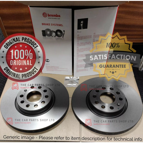 FOR AUDI A4 MK3 TDI S-LINE BREMBO GENUINE FRONT BRAKE DISCS PAIR OEM QUALITY
