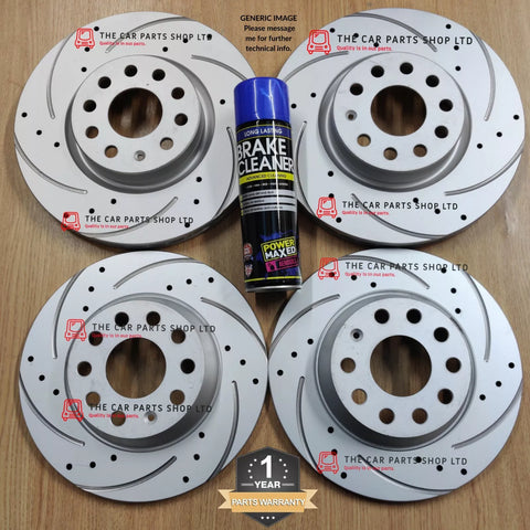 FITS MINI ONE 1.6 R50 2001-2007 DRILLED & GROOVED FRONT & REAR DISCS COATED