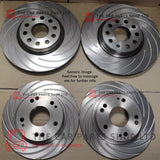 FOR BMW 118D E87 M-SPORTGROOVED FRONT & REAR BRAKE DISCS ONLY KIT