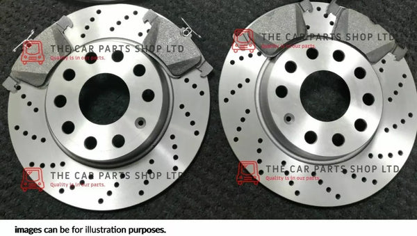 TO FIT SKODA FABIA TDI VRS MK1 REAR DRILLED BRAKE DISCS AND BRAKE PADS
