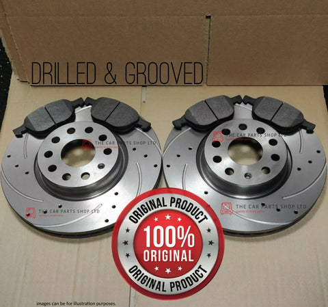 FOR FORD MONDEO 2.0 TDCI MK5 14-18 DRILLED GROOVED REAR BRAKE DISCS 302MM & PADS