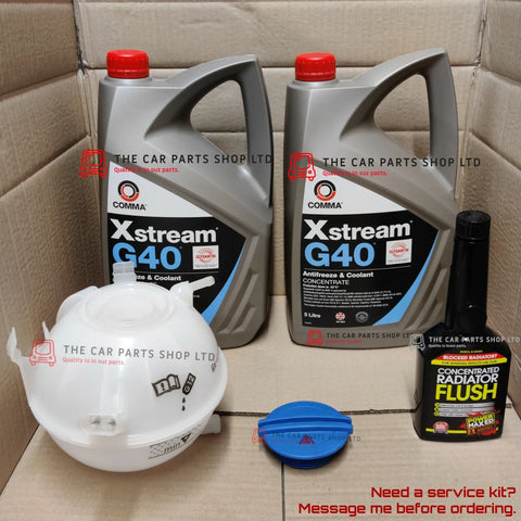 FOR VW PASSAT B6 B7 2005-2014 COOLANT EXPANSION TANK + CAP + 10L G40 + RAD FLUSH