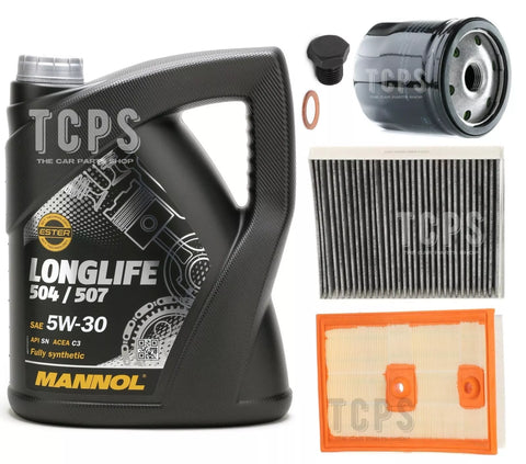 FOR VW GOLF 1.4 TSI PETROL MK7 SERVICE KIT 5L 7715 MANNOL & AIR OIL CARBON CABIN