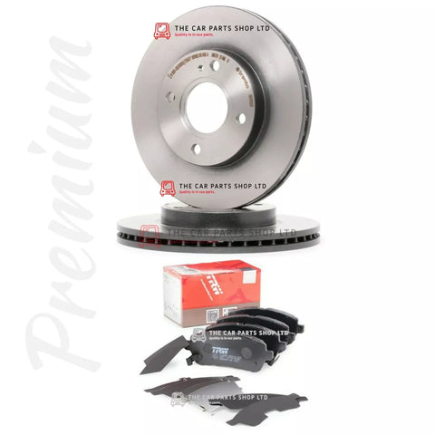 TO FIT FORD FIESTA MK6 1.6 TDCI 12-17 BREMBO FRONT DISCS AND TRW BRAKE PADS