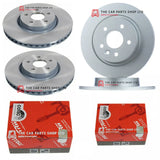 FOR VW CARAVELLE 2.0 TDI 10-15 FRONT & REAR BRAKE DISCS AND TRW PADS NEW